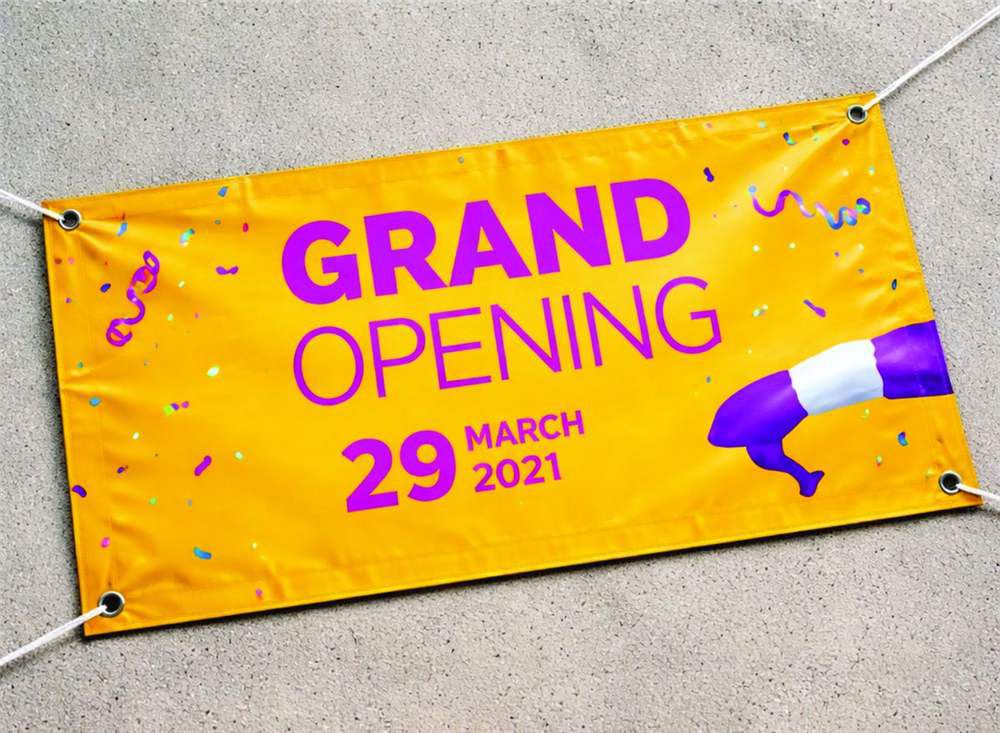 Custom Vinyl Banner Example - Rolled